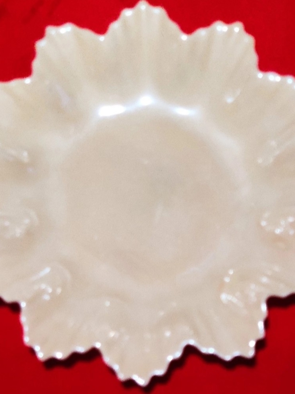 $30 Coming Up🎈Belleek TRINKET DISH 6” Leaf Star Green Luster Ireland...Sale🎈